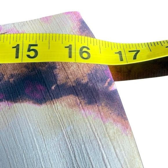 Ann Taylor Fringe Mini Skirt Biege, Maroon Floral - Picture 3 of 9